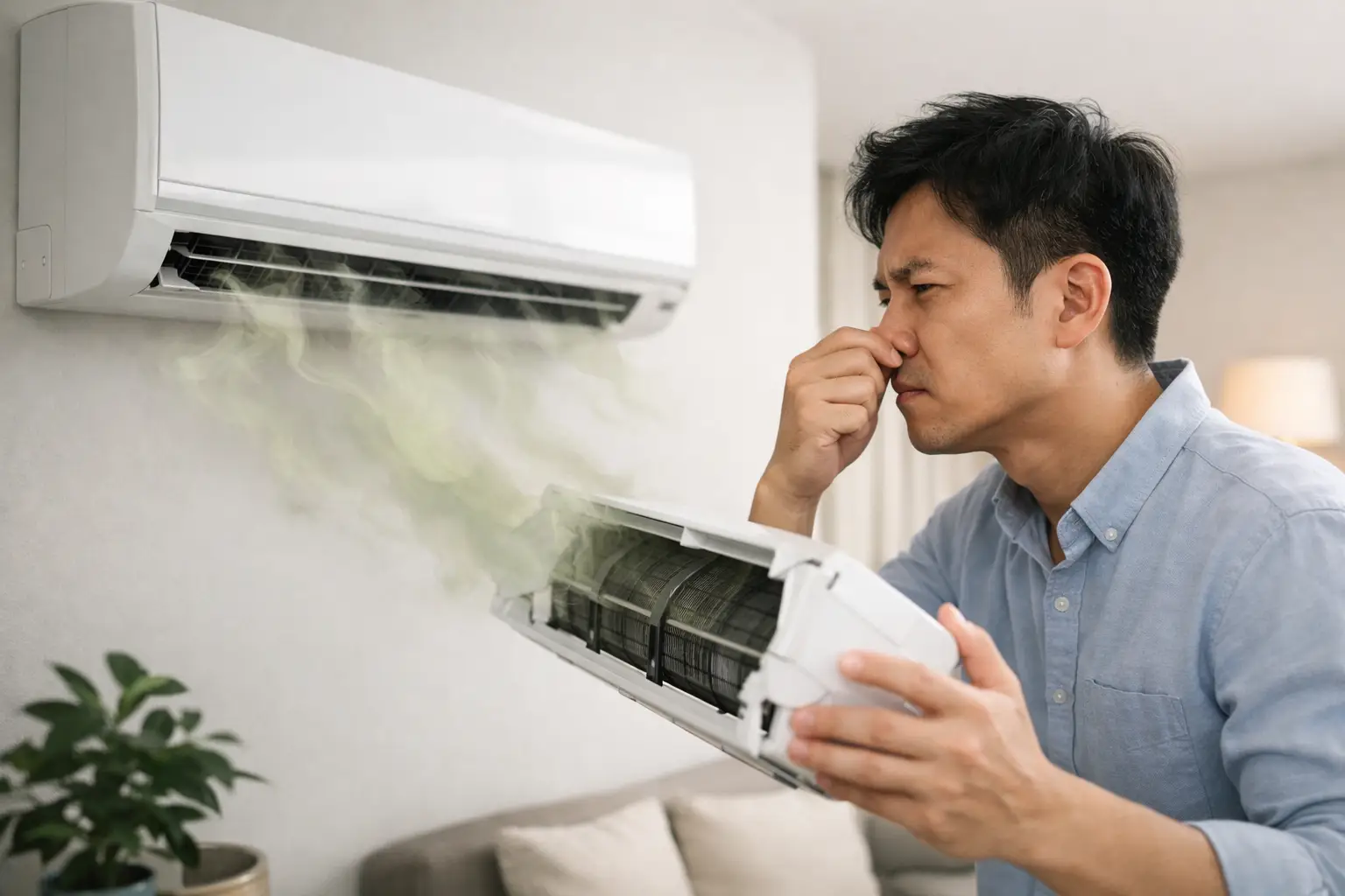 冷氣有異味處理方法：先找味道來源